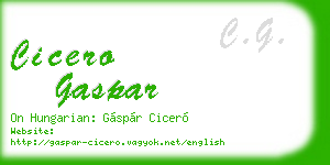 cicero gaspar business card